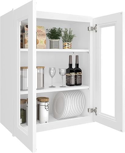 Miniatura 3 de LOVMOR Armario montado en la pared, botiquín, almacenamiento sobre el inodoro con puerta de cierre suave y estante ajustable para baños, cocinas