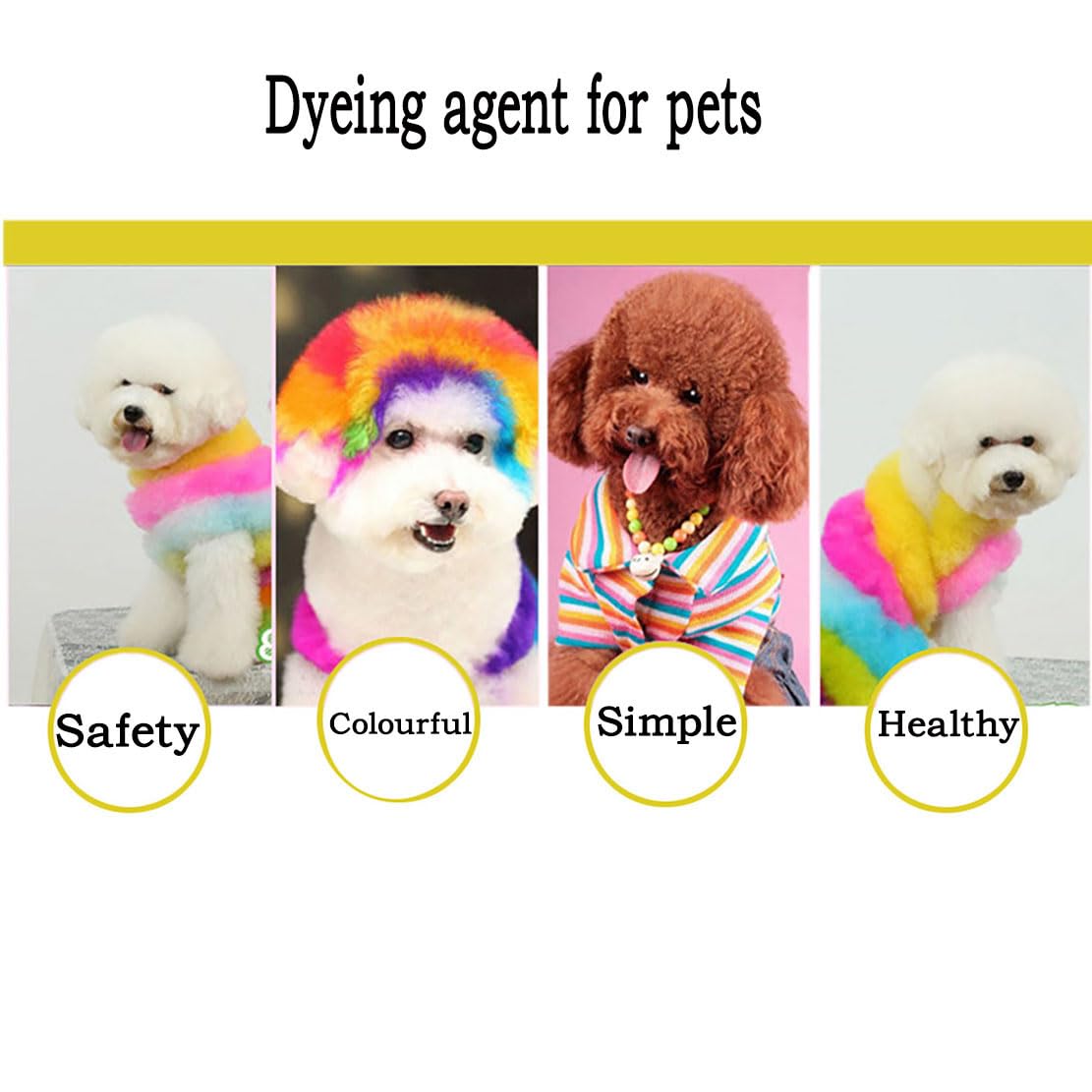 Pet Colorante per Pelo, Tintura Professionale per Animali con Fragranza alla Frutta, 12 Colori Vibranti, Formula Delicata e Duratura, per Cani e Gatti (01# black)
