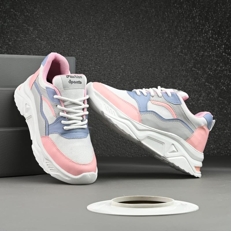 Women Sneakers Lightweight Lace-Up Casual Sports Shoes Breathable Mesh Running Walking Shoes - NID39151-picture-31