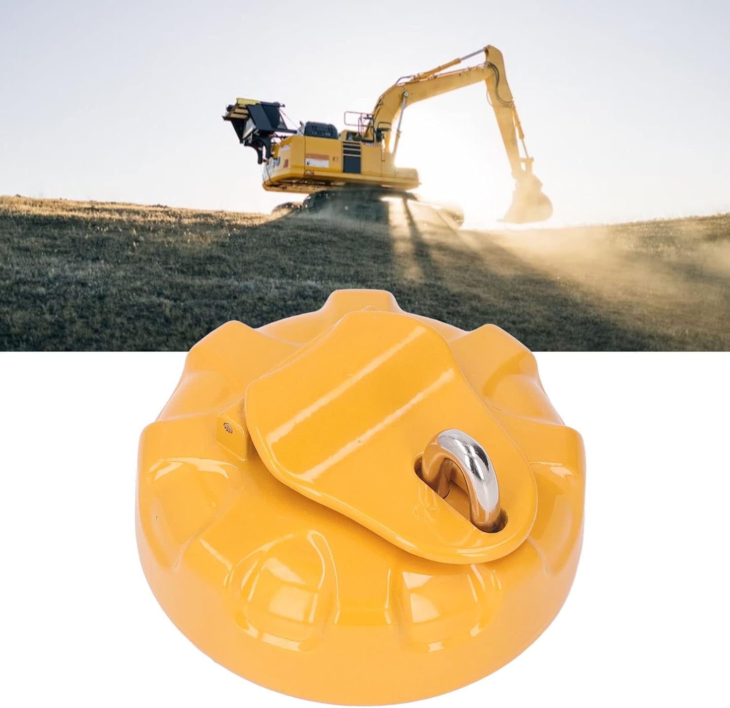 Excavator Oil Tank Cover with 2 Keys Excavator Fuel Tank Cap Replacement Excellent Sealing Compatible with Komatsu PC200 PC60-8