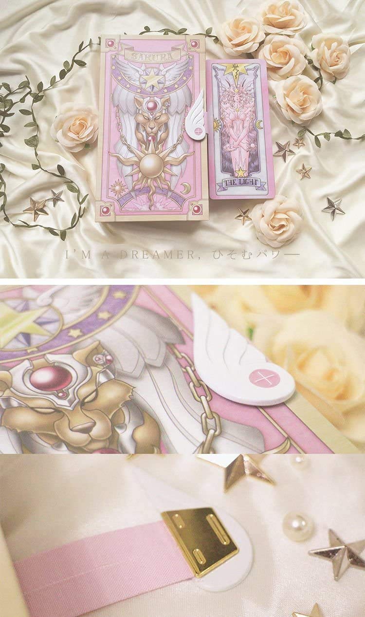 Amazon.com: Roxanne Sakura Magic Book Set Card Captor Sakura Clow Cards  Pink 56PCS/Set : Toys & Games