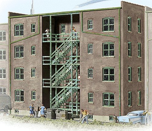 Walthers Cornerstone Series® N Scales Background Building - Kit Parkview Terrace Tuscan w/Dark Green Trim 4-5/8 x 3-1/2 x 1-3/8