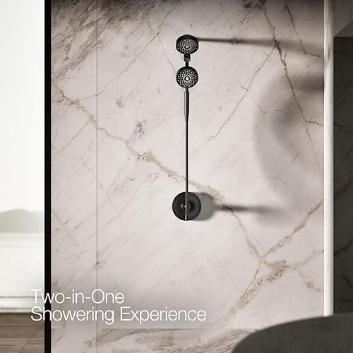 Vista 71 de KOHLER 23219-TT Purist - Kit combinado de ducha multifunción 2 en 1, cabezal de ducha giratorio con cabezal de ducha de mano, 2.5 GPM, titanio