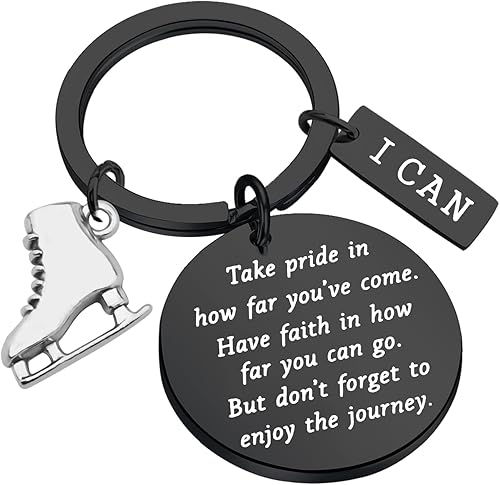 BNQL Llavero de patinadora sobre hielo regalo de patinaje artístico regalo para amantes del patinaje regalo para el equipo de patinaje