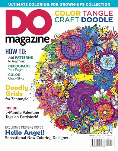 Color, Tangle, Craft, Doodle (#3) DO Magazine (Design Originals) How-To Add Patterns to Anything, Decoupage Your Pages, Color Chalk-Style
