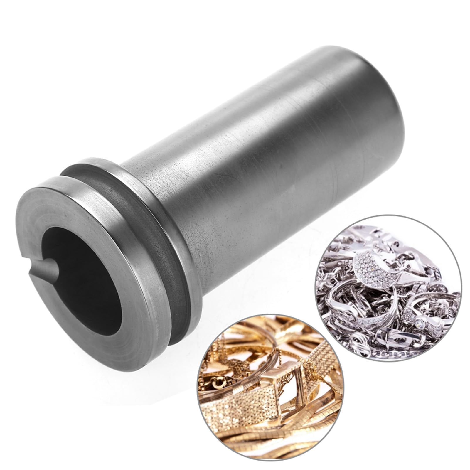 Crogiolo di Grafite per la Fusione dei Metalli-1kg/2kg/3kg Strumenti per Forni di Fusione per Oro, Argento, Platino e Lega (1kg)