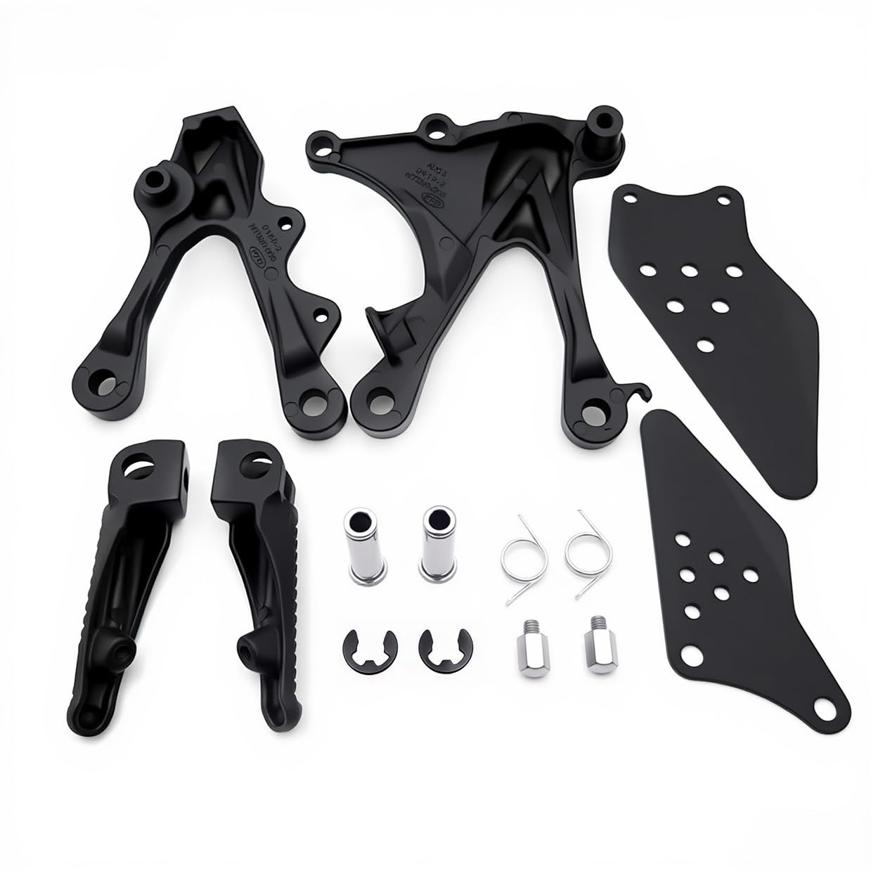 パーツ taka_pi TCMT Rear Passenger Foot Pegs Bracket Silver Fit For