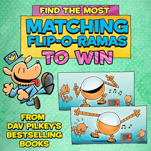 University Games Dog Man Flip-o-Rama Card Matching Game for Kids, Family Memory Card Game Ages 6+, Based on Dog Man Books by Dav Pilkey - Image 3