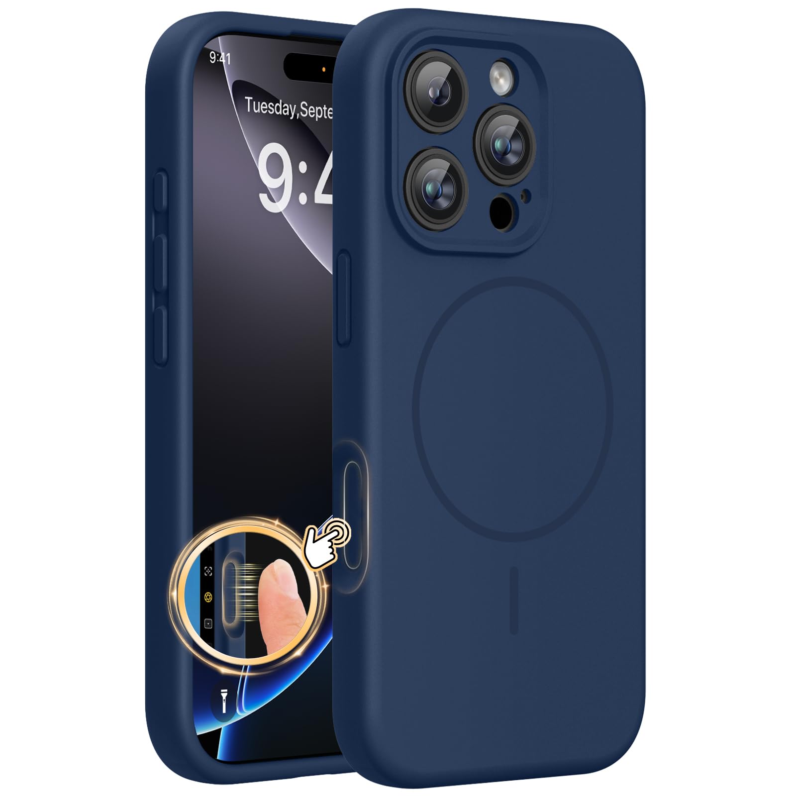 Photo 1 of Miracase Magnetic Silicone Case for iPhone 16 Pro
