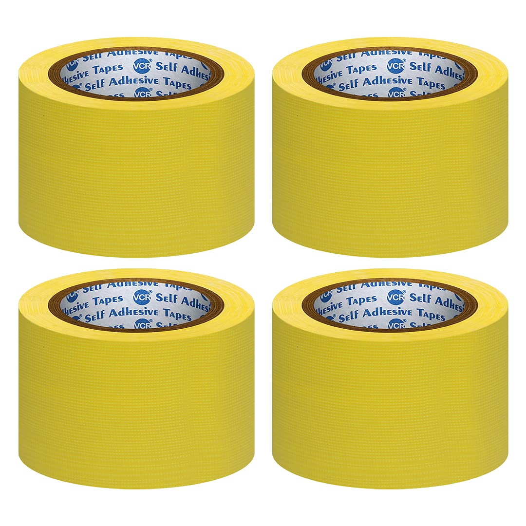 VCR Yellow Duct Tape - 18 Meters in Length 72mm / 3" Width - 4 Rolls Per Pack - Strong Book Binding Tape - Waterproof Heavy Duty Duct Tape (B07SV3336P) Amazon Price History, Amazon Price Tracker