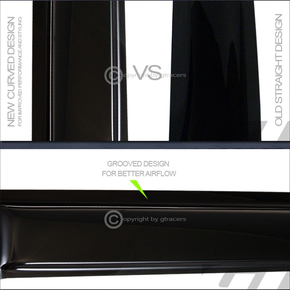 R&L Racing Sun/Rain Guard Smoke Deflector Window Visors Compatible with 00-04 Nissan Xterra