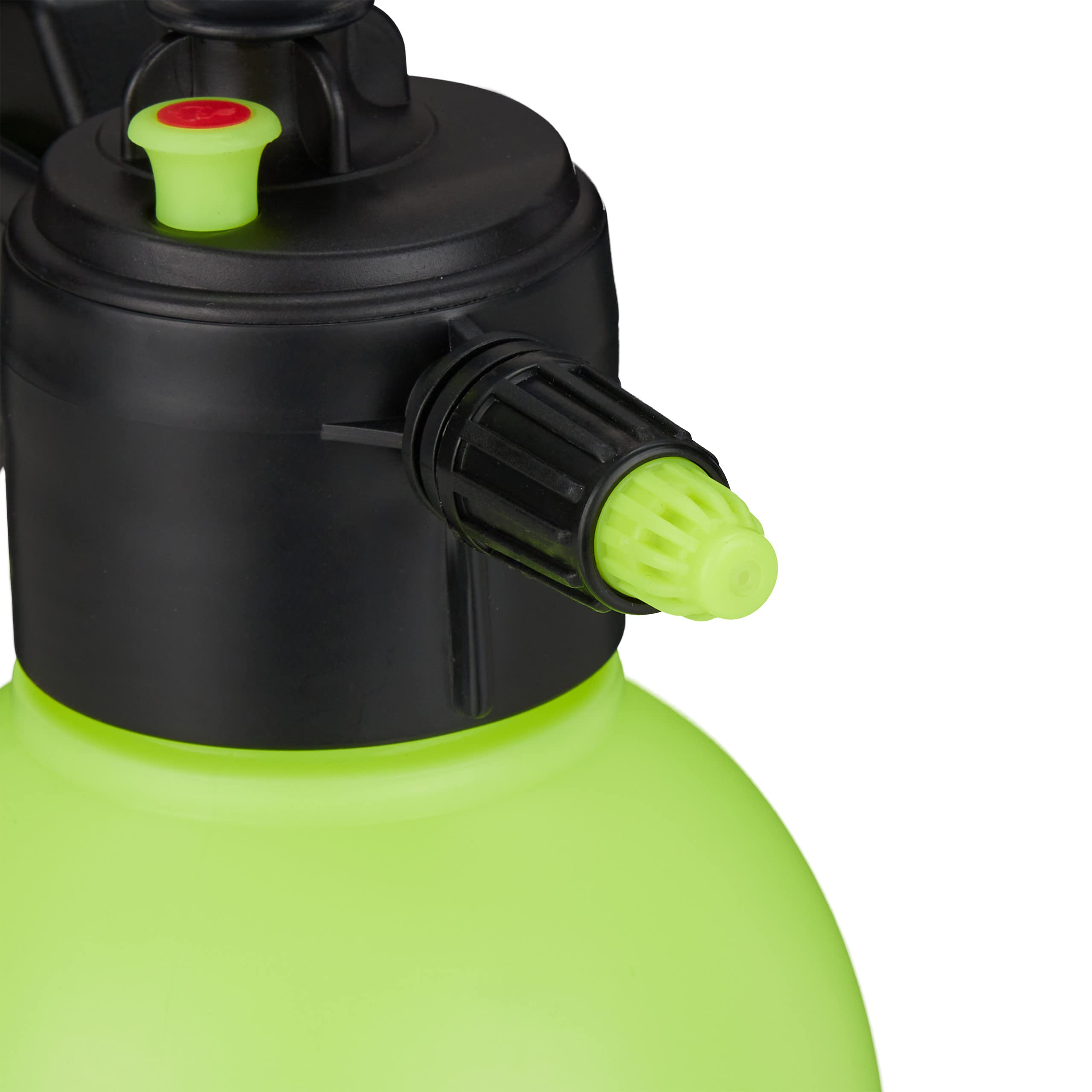 Relaxdays 2X Spruzzatore a Pressione da 2 L, Ugello Regolabile, Nebulizzatore Acqua e Diserbante, da Giardino, Verde Nero