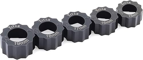 Titan Tools 16058 Juego de anillos extractores de pernos dañados desechables de 5 piezas