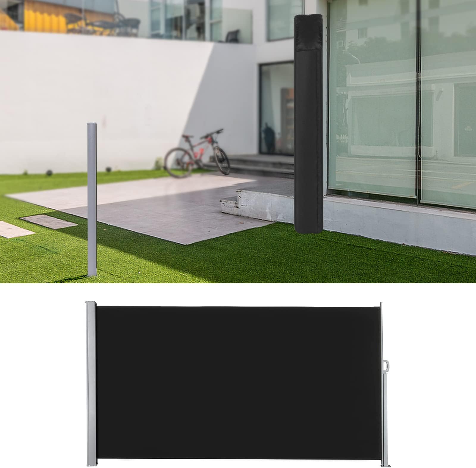 SUDIWEI Accessories Retractable Side Awning Cover (Only Cover,Does not Include Side Awning) Cover Suitable for 79''*118''Retractable Privacy Screen 6''L*6''W*80''H Patio Retractable Awning Cover