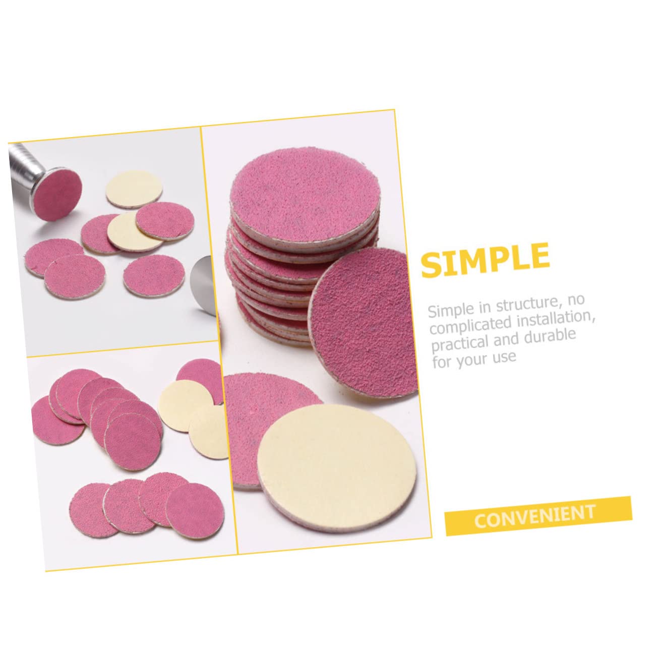 GALPADA 50pcs Pedicure Polishing Pads Efficient Dead Skin Sanding Discs for Exfoliating and Removing Calluses Grit Replacement Slices for Nail Care