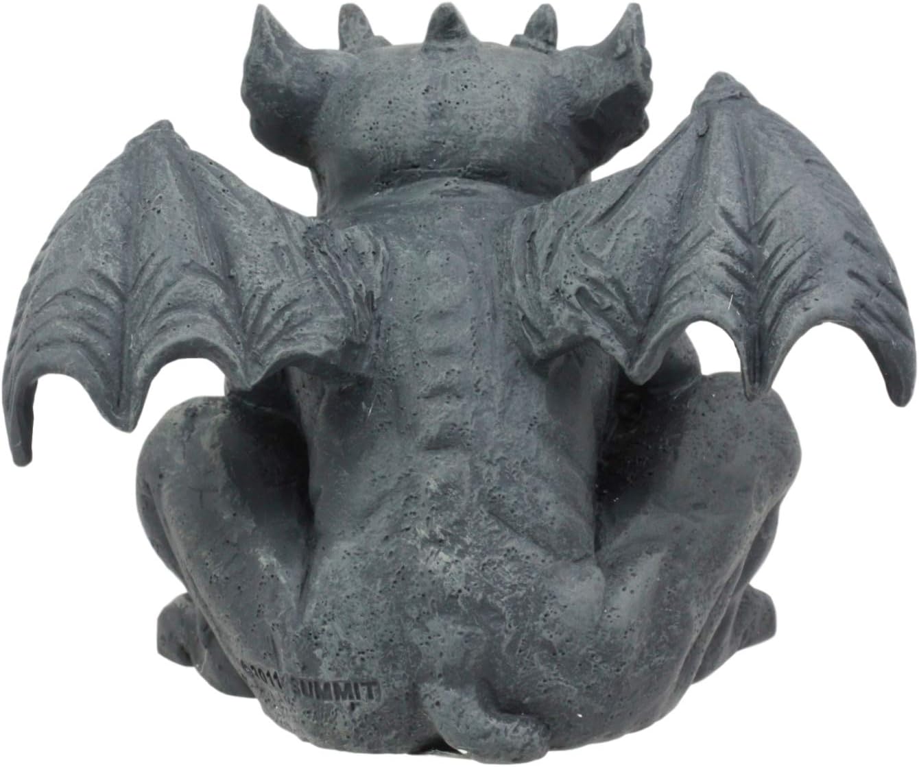 Ebros Gothic Fido The Fat Sabre Tooth Tiger Gargoyle Figurine Small Mythical Fantasy Decor Statue 3.5" Tall As Talisman of Protection Fairy Garden Accessory DIY Renaissance Or Medieval Collectible