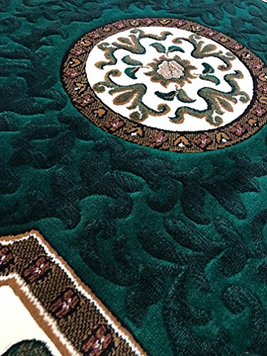Kingdom Traditional Area Rug Hunter Dark Green Persian Design D123 (8 Feet X 10 Feet) #TOP6