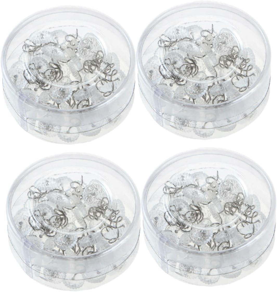 Mobestech 4 Boxes Bed Sheet Fasteners of Twisted Nail Clips for Secure Upholstery Quilts and Blankets Easy Install Spiral Pins for Non Slip Comfort and Stability