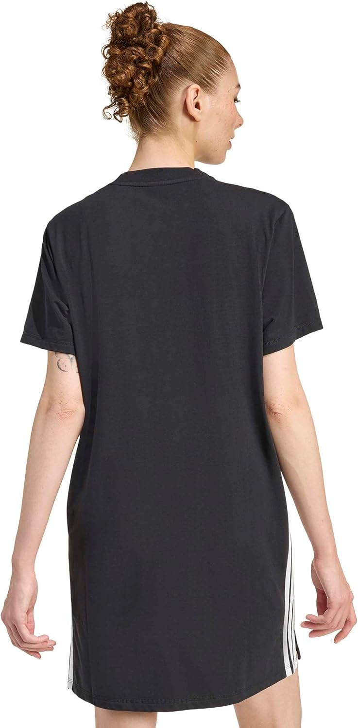 adidas Womens Essentials 3-Stripes T-Shirt Dress - Image 3