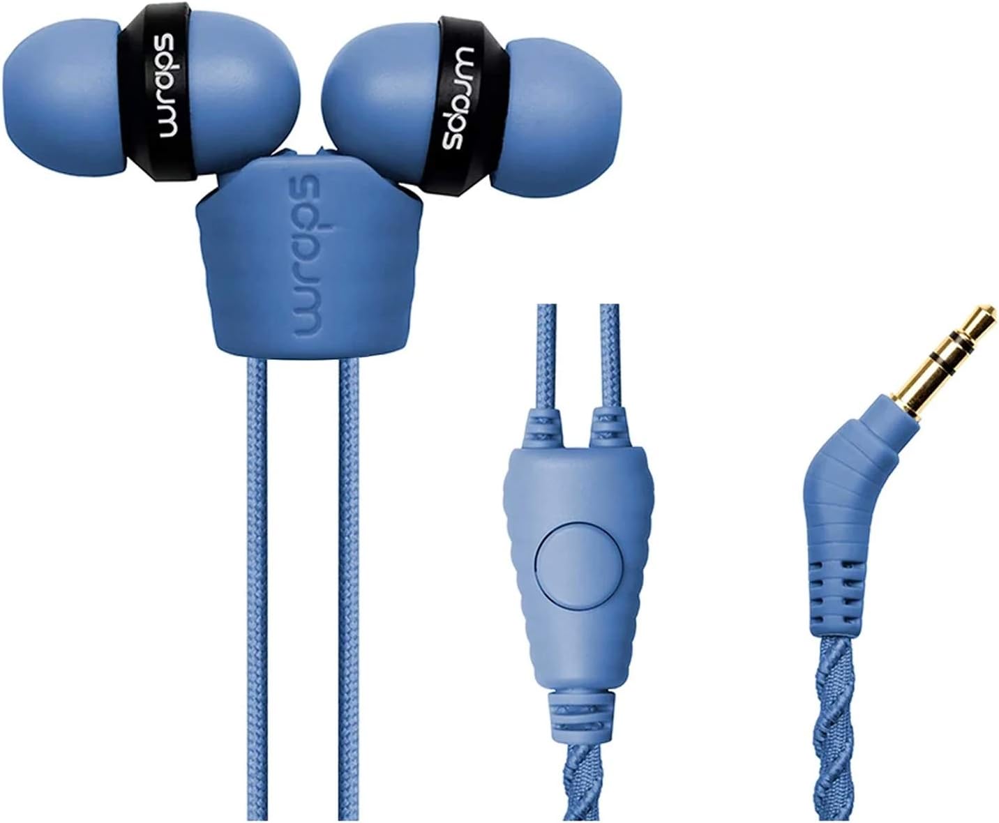 Wraps Talk Wristband Earphones with Microphone - Denim WRAPSCDEN-V15M