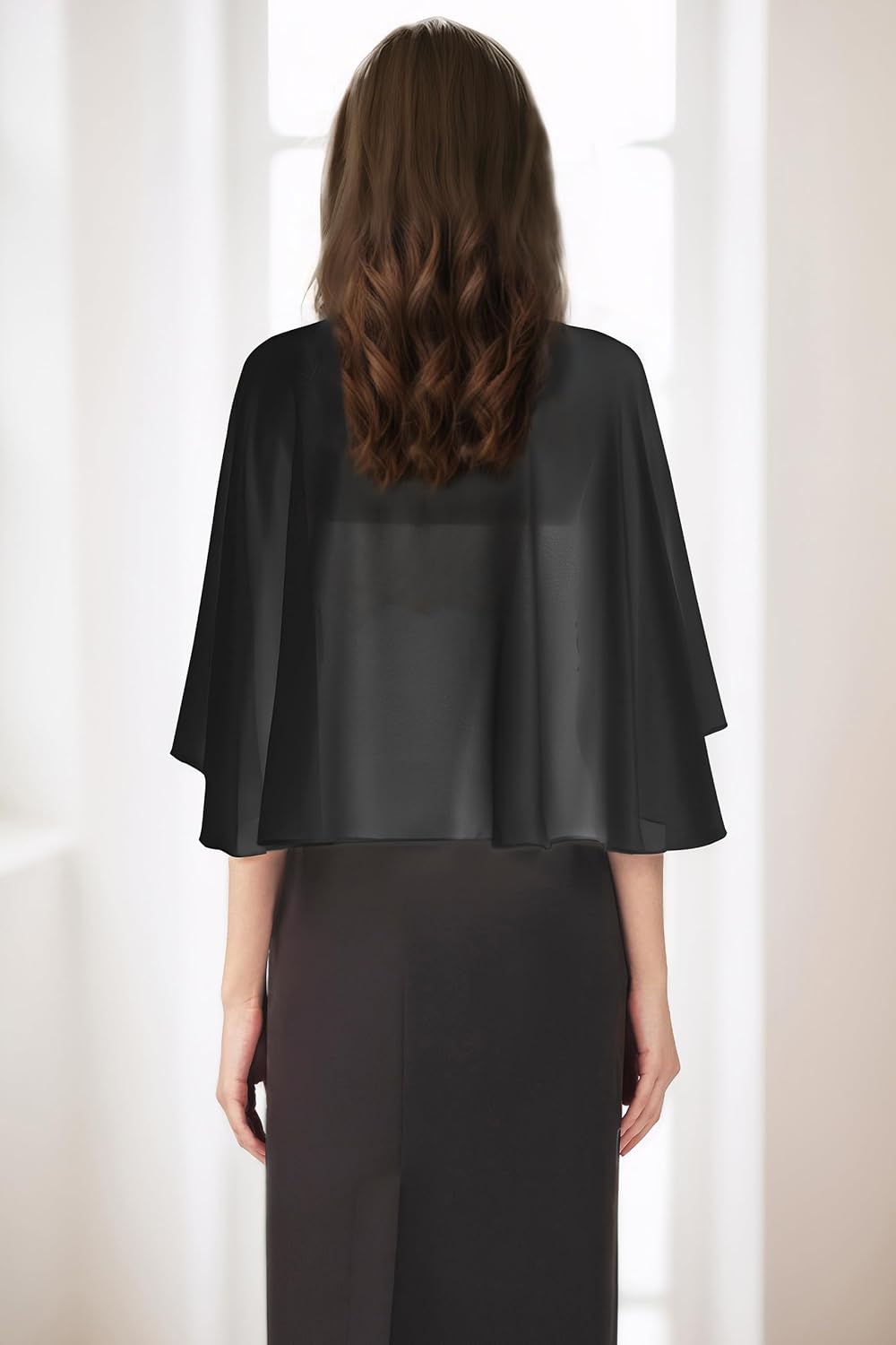 Coucoland Shawl Wraps for Women - Sheer Chiffon Shawl Elegant Soft Wraps for Evening Dress Wedding Party - Image 4