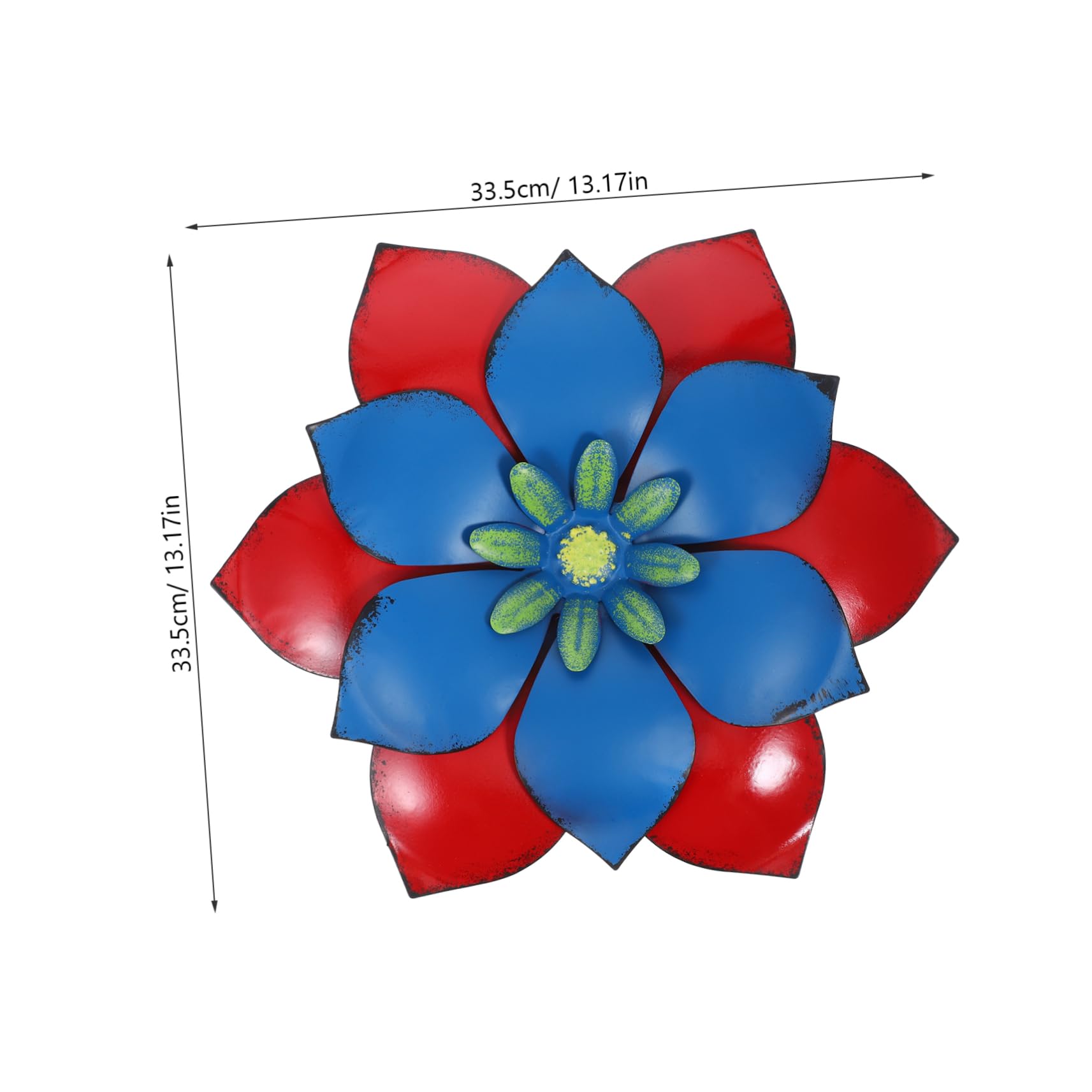 DECHOUS Decoración de Pared Flores de Hierro Rojo, Estilo Nórdico