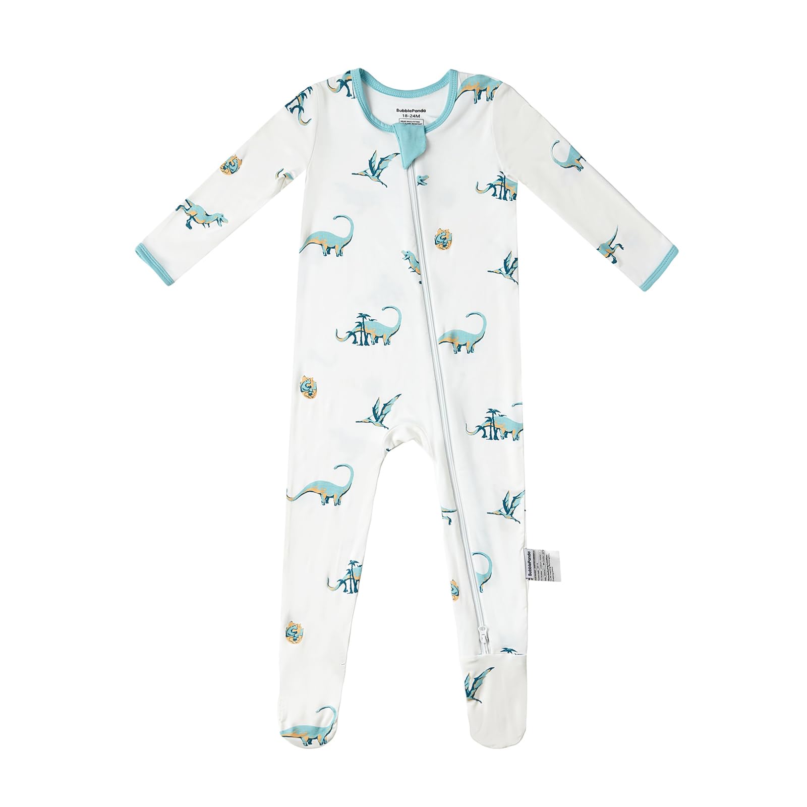 Okayinn BubblePanda Rayon Made From Bamboo Baby Pajamas Baby Clothes for Boys Girls Unisex Zip-Front Non-Slip Onesie Sleeper