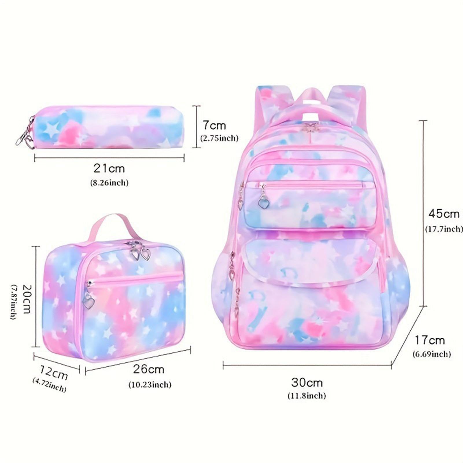 Zaino scolastico per ragazze Zaino Tote Grande Impermeabile Ed Ergonomico | Zaino Rientro A Scuola Tote, Scuole Medie, Elementari, Asilo, Pranzo, Borsellino e Bagaglio da Via