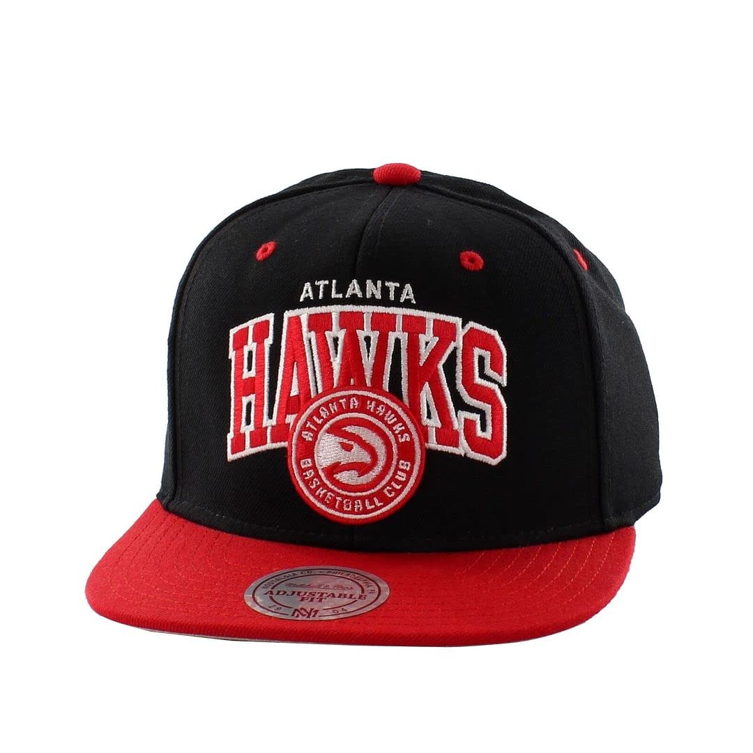 Atlanta Hawks Adjustable Flat Brim Black Red Unisex Cap MN NBA EU1129 ATLHAW BLKRED