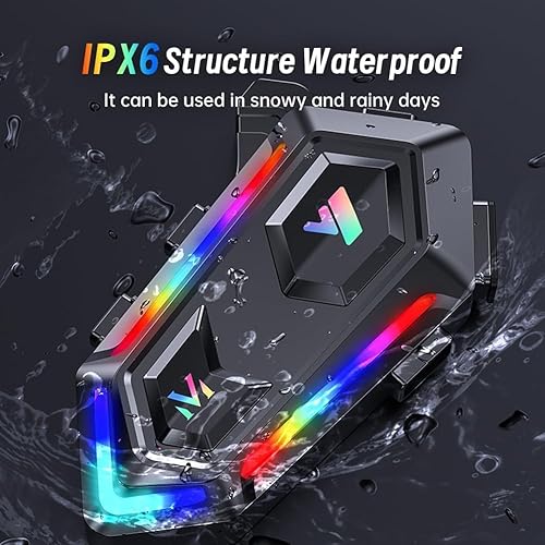 Miniatura 14 de Auriculares Bluetooth para casco de motocicleta, auriculares inalámbricos Bluetooth 5.3 para exteriores, cancelación de ruido, sistemas