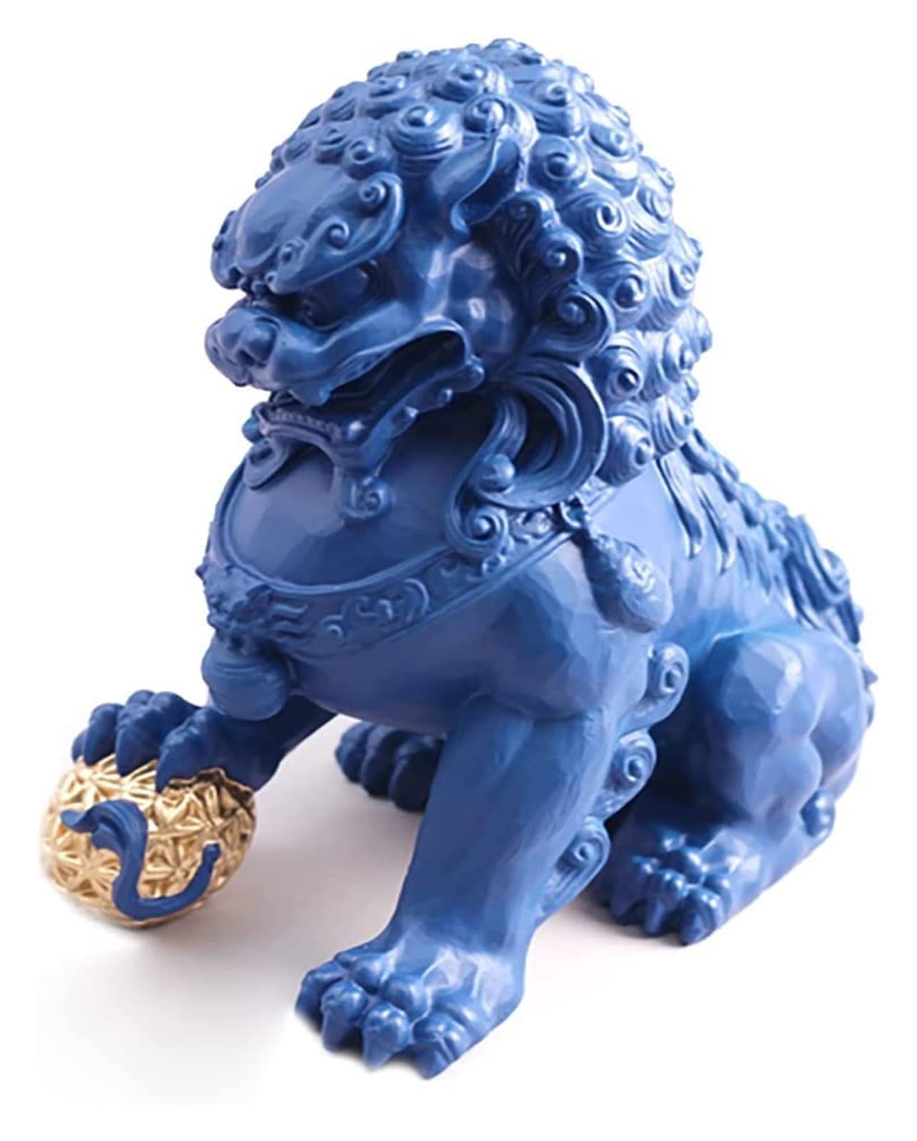 DFrywdgSEY Animal statue, Sculpture Tabletop Art Statue Desktop Figurine Foo Dogs Guardian Lion Statues, Symbol of Wealth,and Cafe Hotel