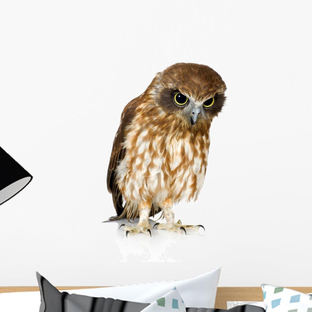 Wallmonkeys New Zealand Owl Wall Decal Peel and Stick Graphic WM223474 (18 in H x 14 in W)