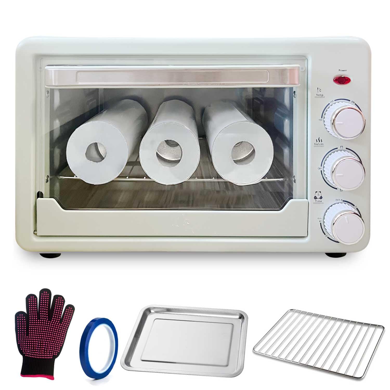 Sublimation Oven Machine 22L 110V 1500W Light Green Convection Oven for Sublimation Blank Mugs Water Bottles Tumblers Cups Bulk Printing with Oven Gloves,Heat Resistant Tape