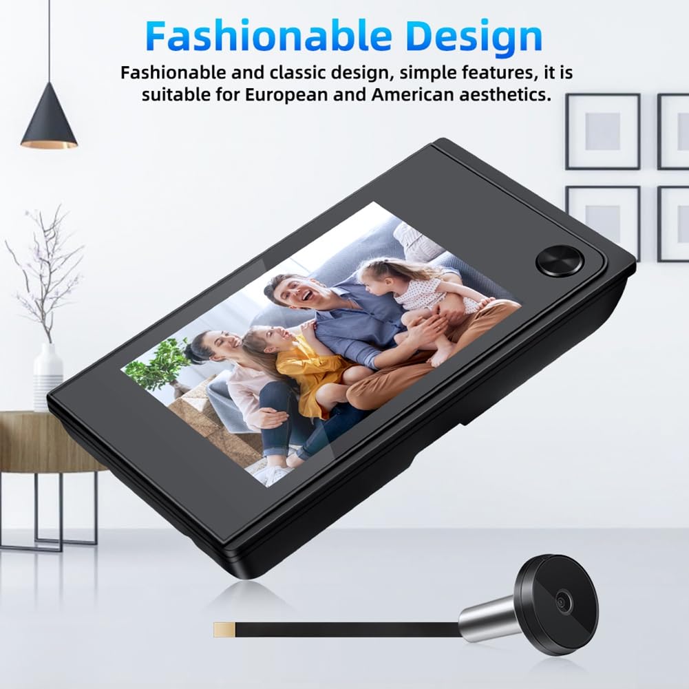 Mirilla Digital de 3,5 Pulgadas con Monitor LCD Gran Angular de 120°, de Seguridad para Puertas de 35 A 100 mm de Grosor B