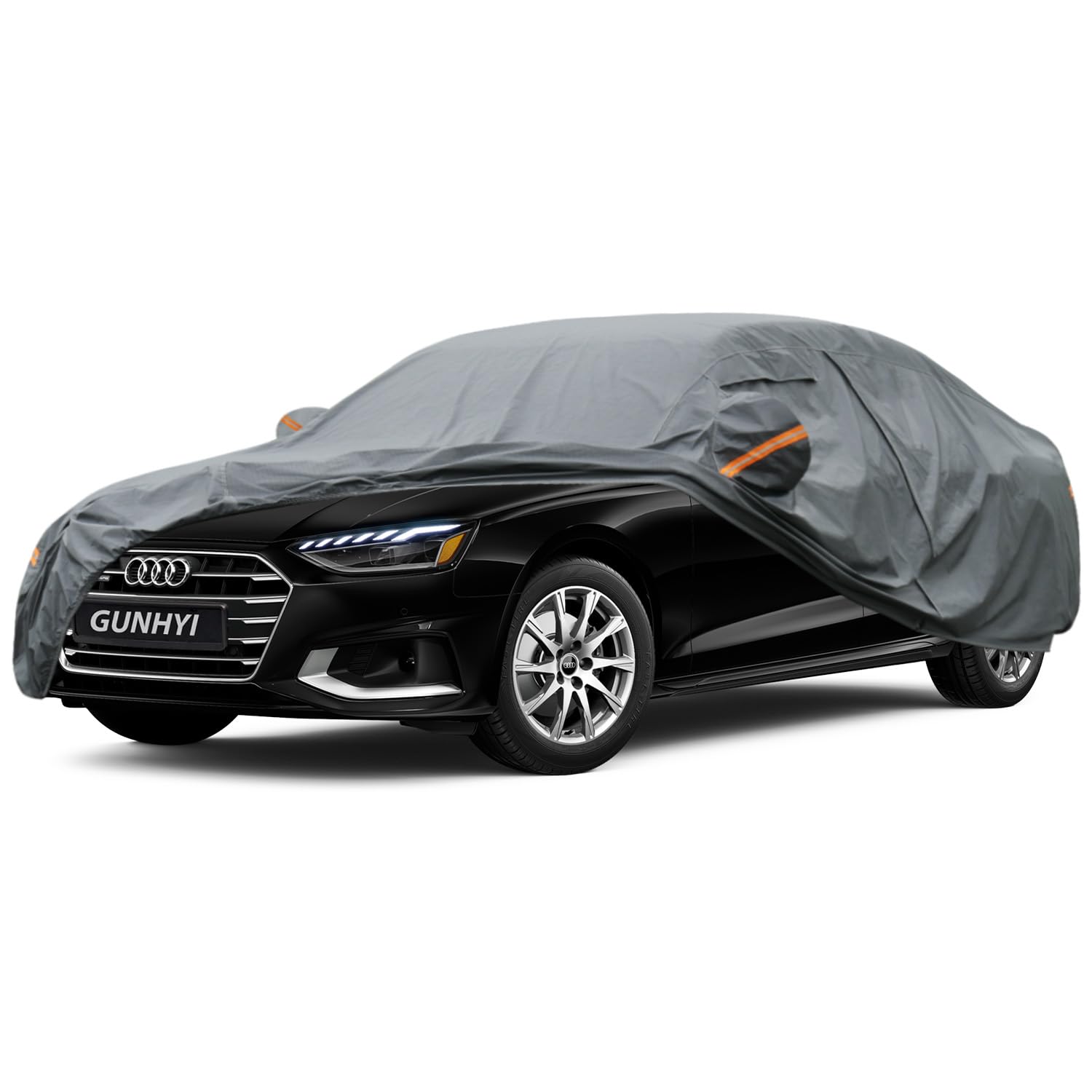 GUNHYI Premium Car Cover Custom Fit Audi A4/S4 Sedan, 16 Layers Heavy Duty Car Cover Waterproof All Weather with Zipper Door for Sun Rain Snow Dust Uv Protection