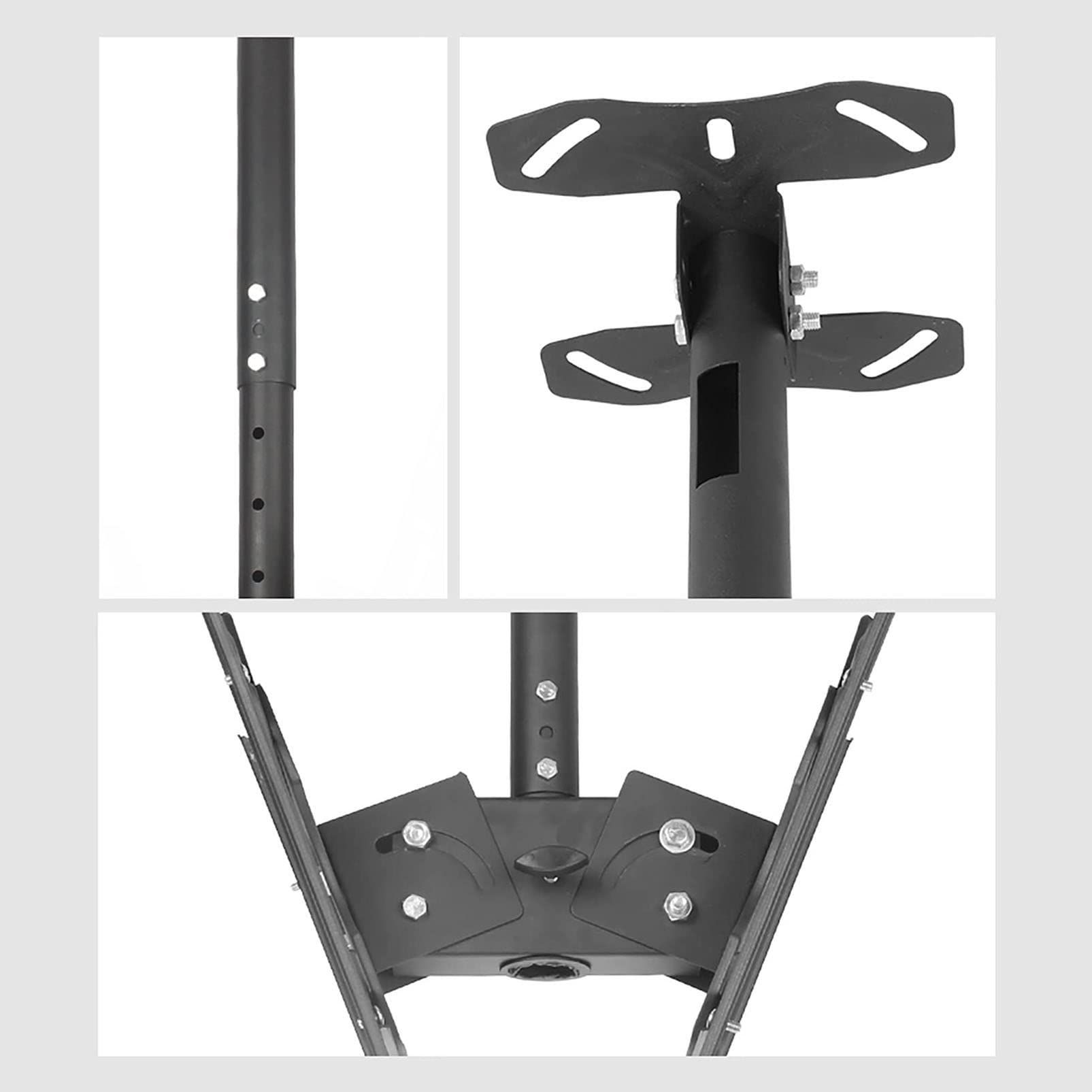 Supporto TV da soffitto, inclinabile e girevole, telescopico per TV da 20 a 32 pollici, supporta fino a 27,2 kg