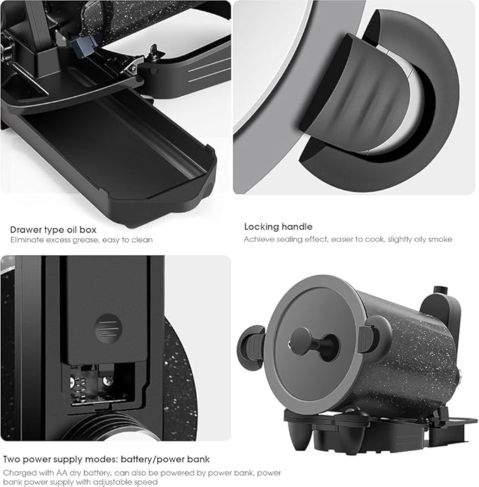 Olla Eléctrica Inteligente Multifunción con Antiadherente y Revolvedor miniatura 3