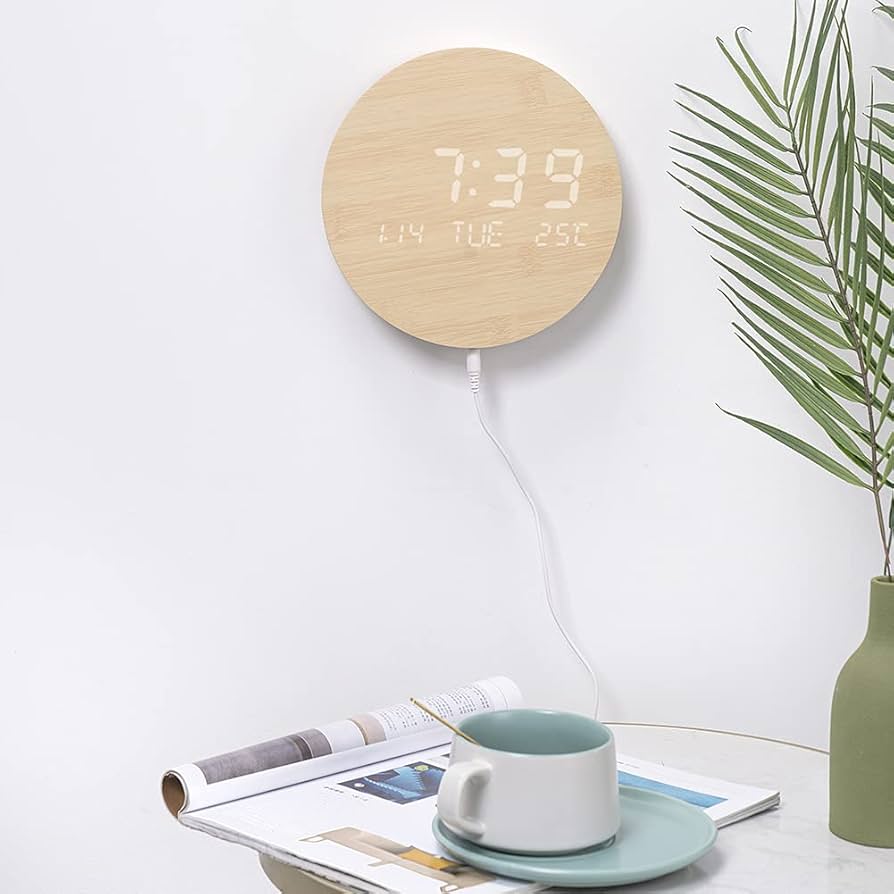 Amazon.co.jp: LED デジタル 壁掛け 時計 デジタル 交流式