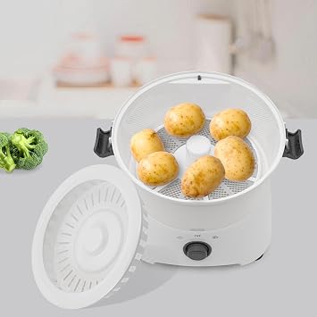 Automatic Potato Peeling Machine 85W Electric Potato Peeler w/Safety Lock