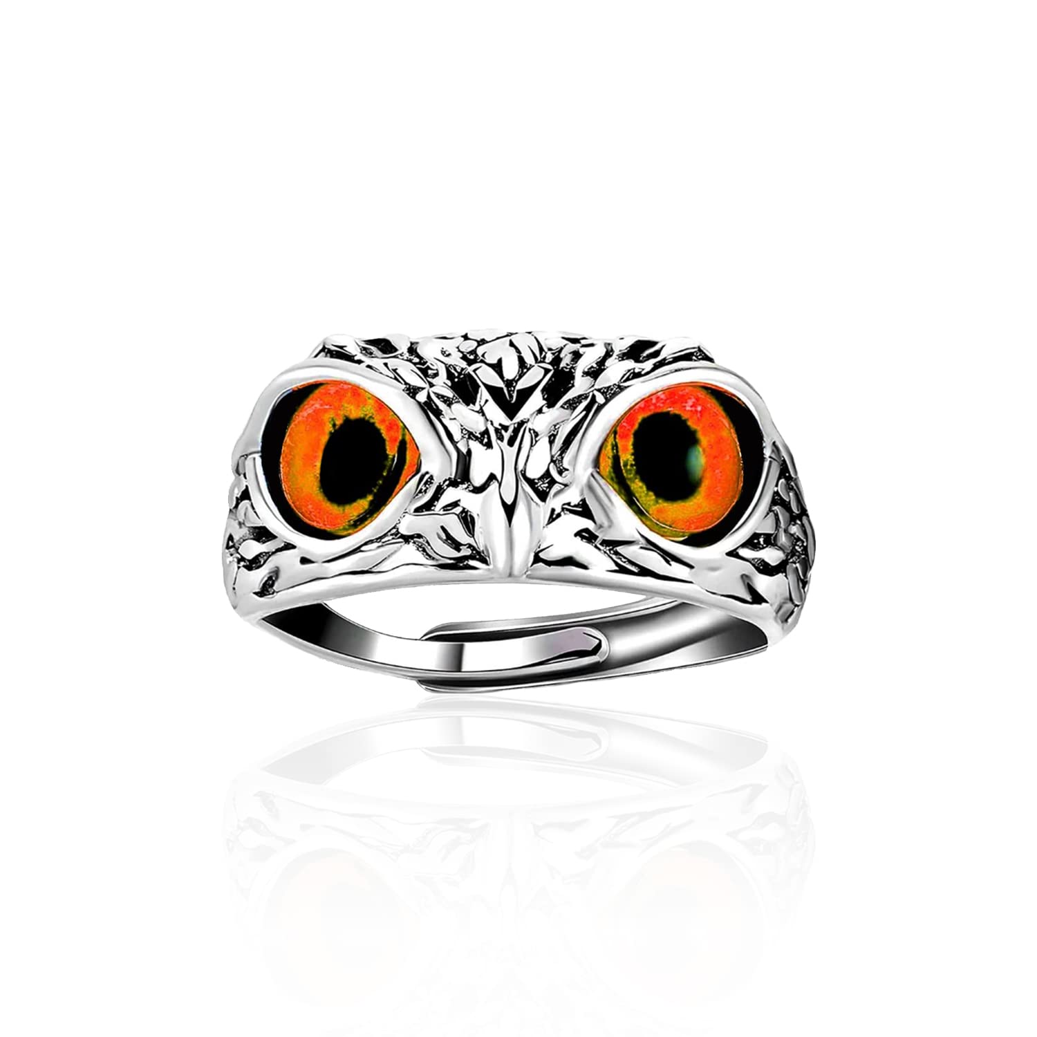 Symbelle Evil Eye Owl Ring for Men, Women and Girls with Adjustable Fit - Ward off Negativity with Style (Orange) (B0C6KF8N12) Amazon Price History, Amazon Price Tracker