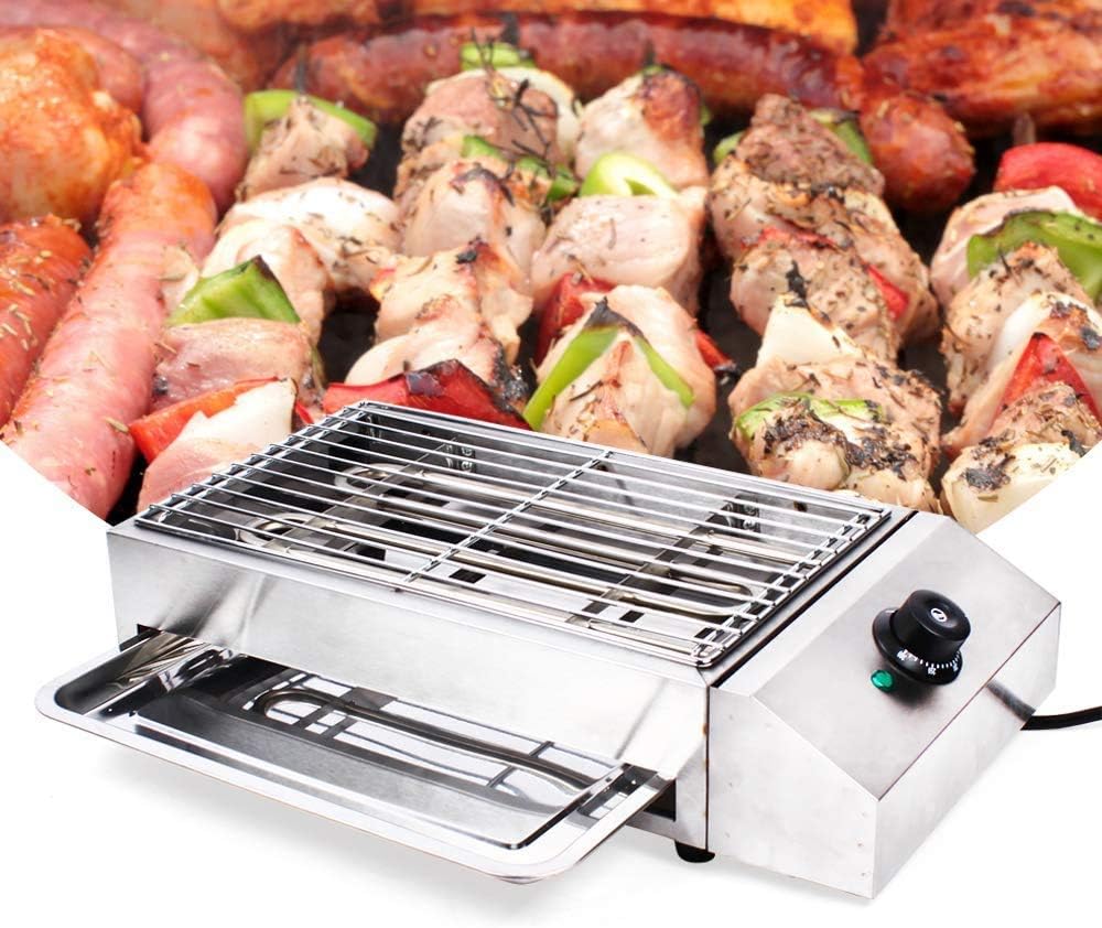 Commercial Electric Smokeless Barbecue Oven Grill Outdoor Electric Grills Stainless Steel Portable Burner BBQ Grill 2800W