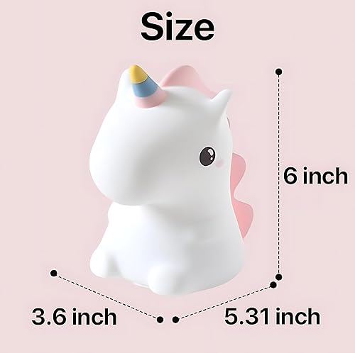Miniatura 6 de Luz nocturna LED para niños, lámpara de silicona portátil recargable con control remoto, multicolor alimentada por USB, linda luz nocturna de