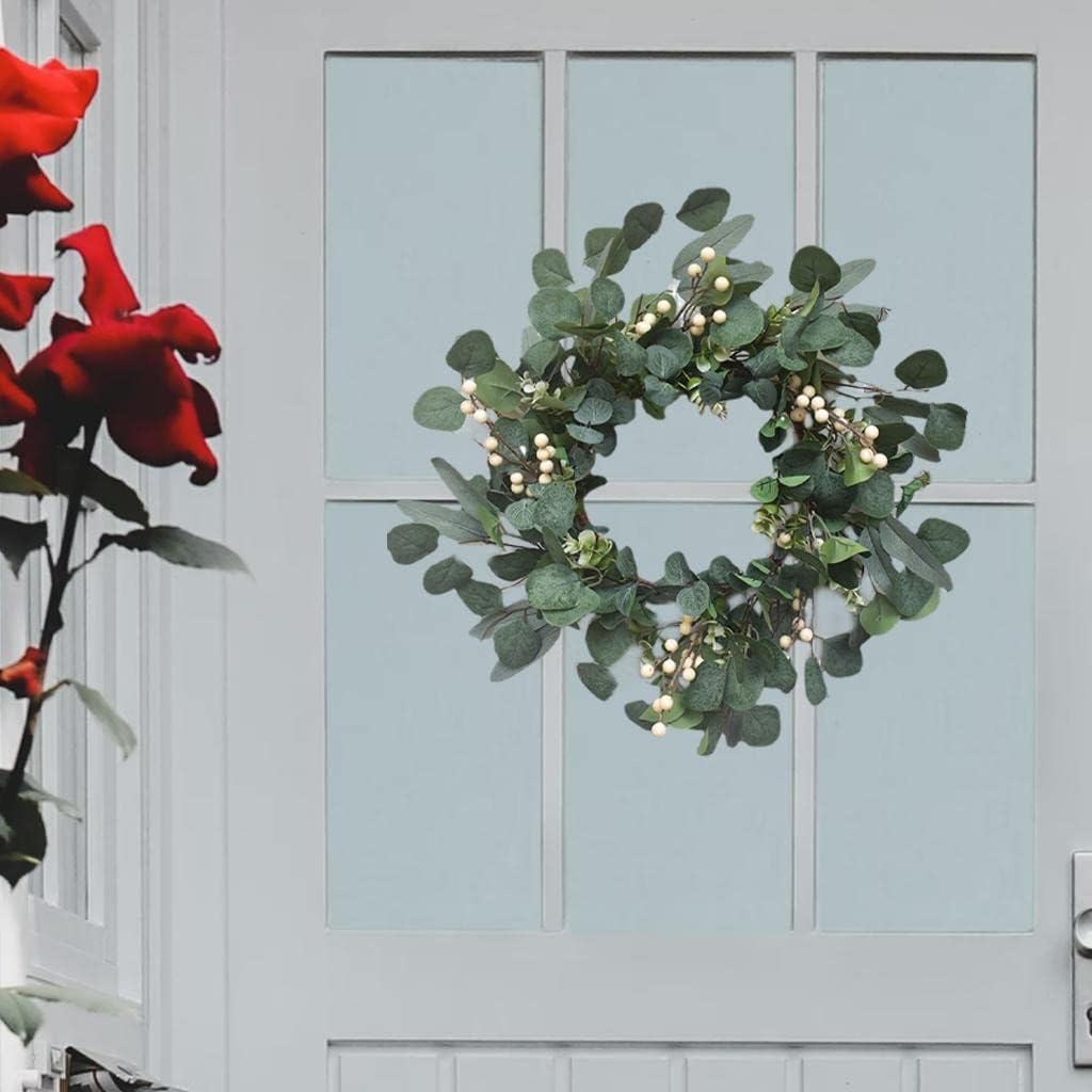 Corona De Flor De 18 Pulgadas, Hojas Verd Falsas, Pared De Granja, Puerta Delantera, Guirnalda Grande, Día De La Madre, Decoración De Pascua, Adorno, Utilería Para Fotos - AliExprs 15