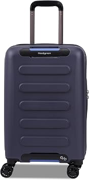 Hedgren GRIP CARRY ON Spinner Durable Polycarbonate with TSA Lock, Double-Coil Zippers, Silent 4-Wheel Spinners & Multiple Handles - 21.6" Peacoat Blue