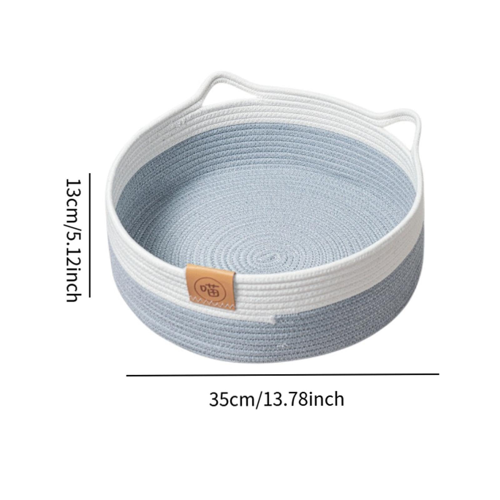 Sharplace Panier de lit pour Chat en Corde de Coton tissée pour Dormir et Jouer, Tapis à gratter pour Chatons, Chats, Petits et Moyens Chiens, S