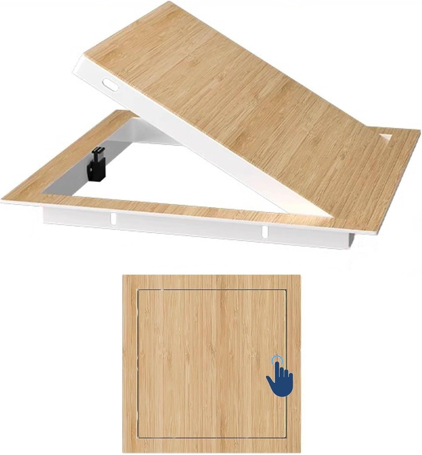 Cucce A Pipe Inspection Hatch Ccess Panel Wall Wood Grain, Concealed Hatch Door With Click Open/Close(,15X15cm/6X6in)