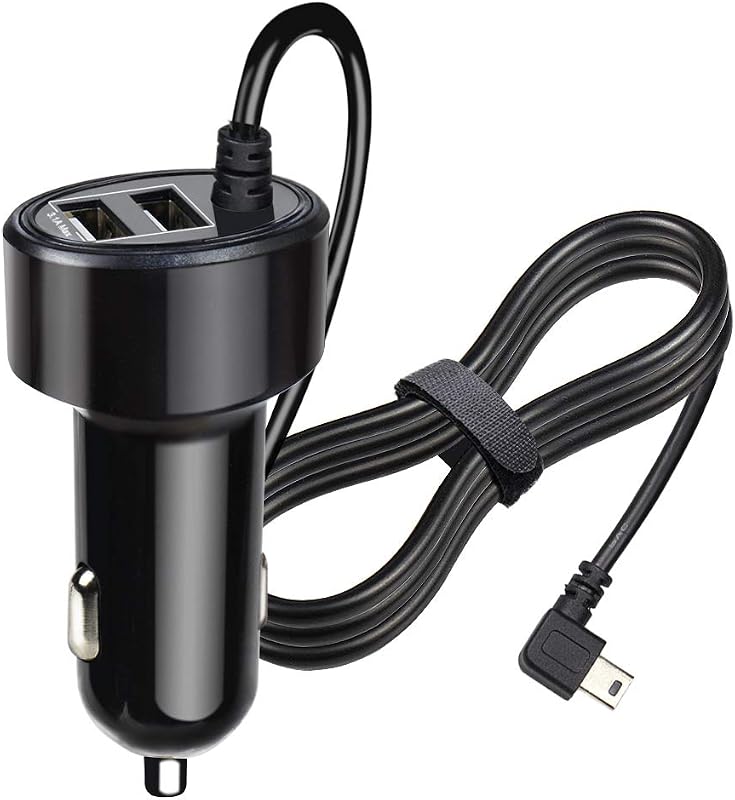 Charger Cable for Garmin GPS, Mini USB Shielding Car Charger Power Cord for Garmin Nuvi Navigator (Car Charger)