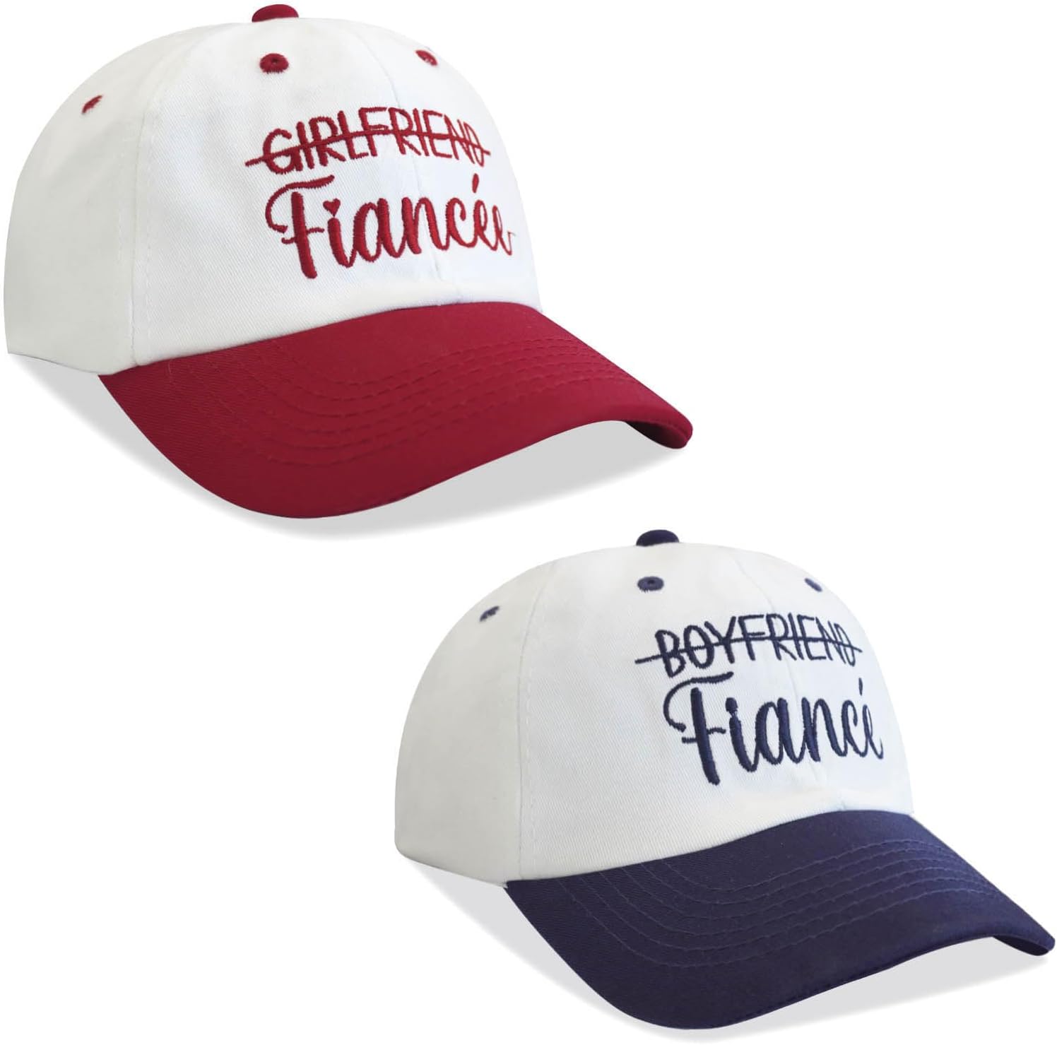 Adjustable Embroidered Hat for Bridal Shower Wedding Engagement Anniversary Honeymoon Newlyweds Couples Gifts