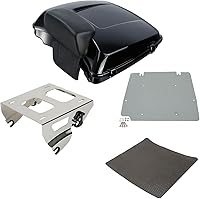 Vista 29 de TCMT - Caja de maletero para motocicletas Black Latch Razor con almohadilla de respaldo para Harley Touring 2014-2025 CVO Road King Road Glide
