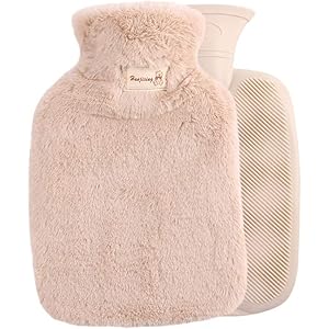 2L Wärmflasche mit weichem Bezug,Wärmflasche mit Bezug Flauschig,Wärmflasche tier,Wärmflasche Bettflasche für Kinder und Erwachsene, Waschbare Wärmeflasche,Wärmflasche Groß